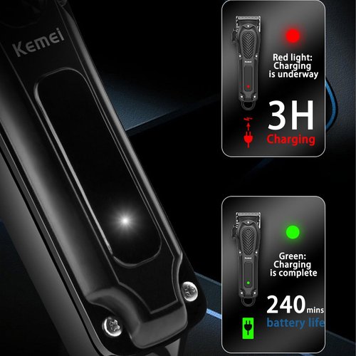 KEMEI Hair Clippers for Men Professional Cordless&Corded Barber Clippers for Hair Cutting & Grooming, Rechargeable Beard Trimmer for Men,KM-1071