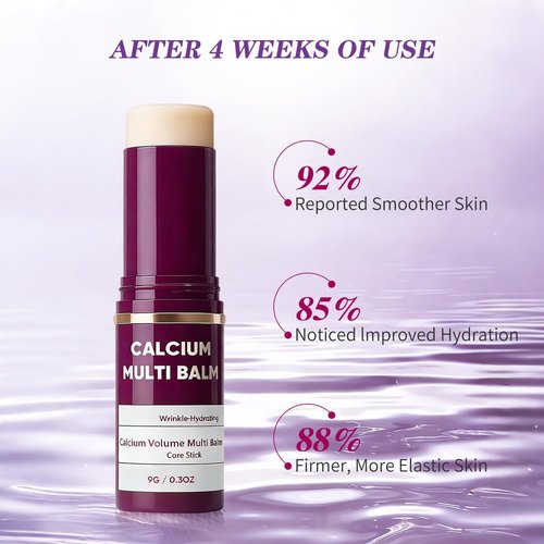LMMPPQQ 2Pack Calcium Volume Multi Balm for Wrinkles,Korean Collagen Firming & Hydrating Calcium Multi Balm Stick with Vitamin D & Shea Butter,Supports Skin Barrier for Eyes,Face & Neck