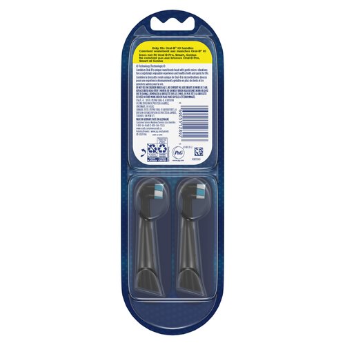Oral-B iO Series Ultimate Clean Electric Toothbrush Replacement Brush Heads for an Oral-B Electric Toothbrush, 2 Count, Black