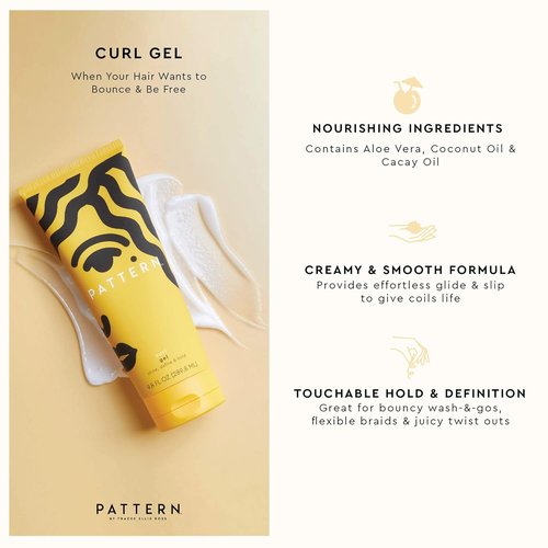 PATTERN Beauty Curl Gel - Definition & Shine for Curlies, Coilies & Tight Textures | 9.8 fl oz