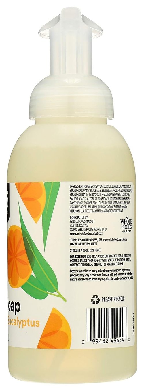 365 by Whole Foods Market - Foaming Hand Soap Satsuma Eucalyptus | 12 Fl Oz (Pack of 2)
