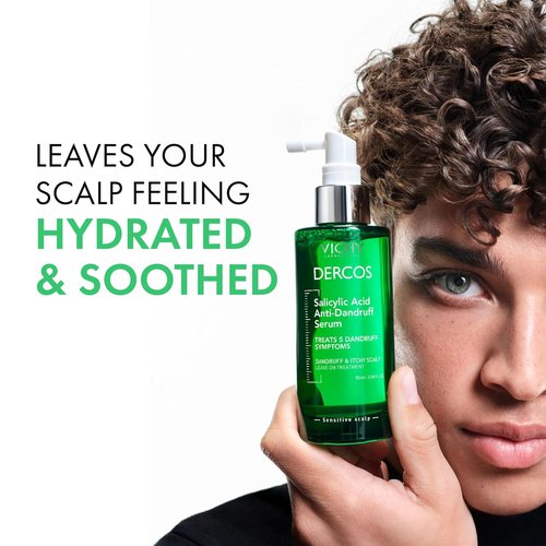 Dercos Salicylic Acid Anti-Dandruff Treatment - Hydrating Scalp Serum for Flake & Itch Relief | 3 Fl. Oz.