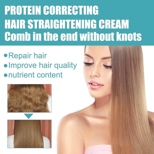 Maigoole Protein Hair Straightening Cream - Silk & Gloss Formula for Curly Hair | 2-Pack