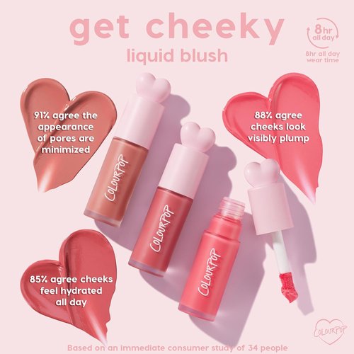 ColourPop Weightless Liquid Blush - Hydrating Cheek Color with Hyaluronic Acid - Glowy Finish in Super Shy (0.30 oz)