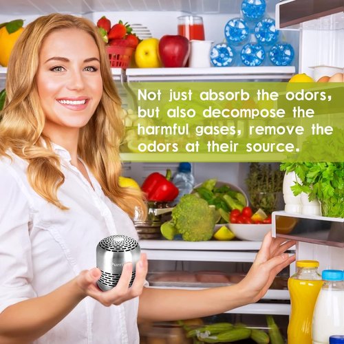 Purriko Refrigerator Deodorizer - Lasts Up to 10 Years | Effective Odor Eliminator & Air Purifier