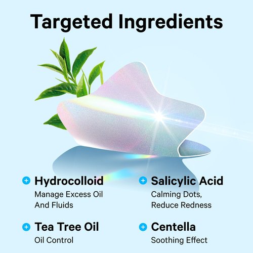 Sosky Hologram Pimple Patches for Face, Hydrocolloid Acne Patches with Salicylic Acid, Cute Star Zit Stickers,Colorful Blemish Covers,144 Count Blue Star Heart Moon Cloud Butterfly Flower