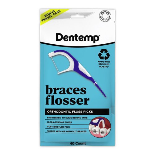 OrVance Braces Flosser - Designed for Braces for an Easy & Effective Clean, Ultra Strong Floss - 40 Count (Pack of 2) - (Packaging May Vary)