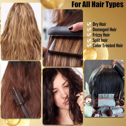 Skiennix Keratin Hair Treatment Serum | Leave-In Anti-Frizz Conditioner with Argan Oil & Vitamins | All Hair Types