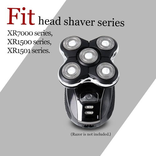 GORLENT 2 Pack Blade Pro Replacement Head Compatible with Remington Balder Pro XR7000, 5 Dual Track Shaver Heads for a Smooth and Close Shave with No-Irritation.