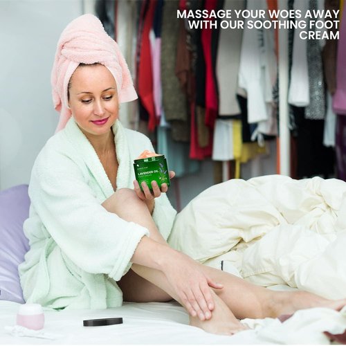 Majestic Pure Lavender Oil Foot Cream - Softens & Moisturizes Dry Cracked Skin - 8 oz