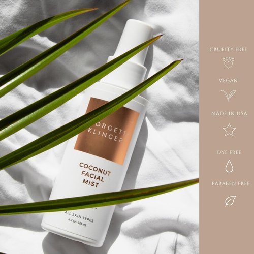 Georgette Klinger Coconut Facial Mist - Hydrating Makeup Setting Spray with Antioxidants | 4.2 oz