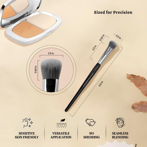 Concealer Brush for Under Eye and Face – Professional Makeup Brush for Blending Concealer Foundation Powder Blush Contour and Eyeshadow Application