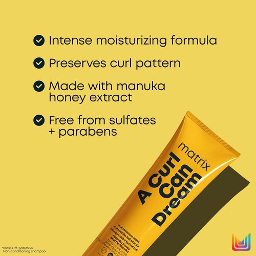 Matrix A Curl Can Dream Rich Mask - Hydrating Leave-In Conditioner for Curly & Coily Hair | Sulfate & Paraben-Free