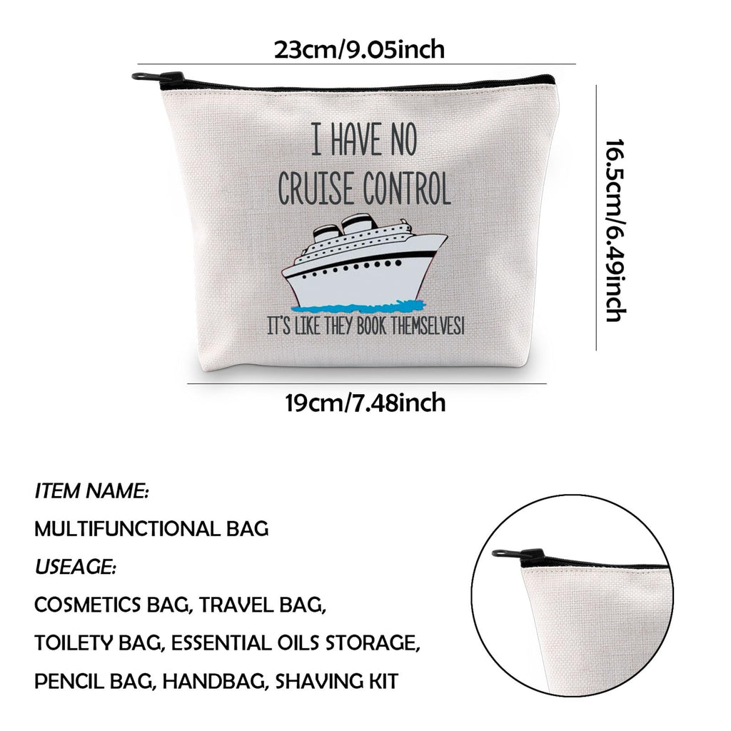 WCGXKO Cruise Control Cosmetic Case, Marble Print, Zipper Pouch for Makeup, Travel, Toiletries, 10 x 5 x 7 inches