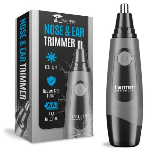 ToiletTree Products Water Resistant Nose and Ear Hair Trimmer with LED Light