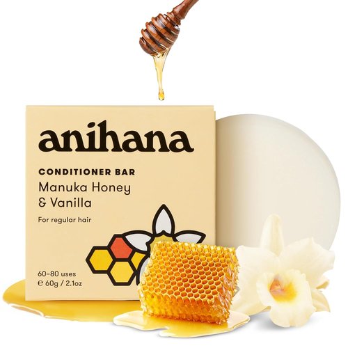 ANIHANA Manuka Honey Conditioner Bar - Paraben-Free Solid Hair Conditioner for Natural Shine, 2.1 oz