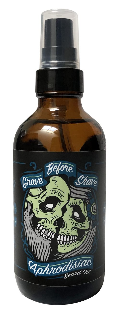 Grave Before Shave Leather/Cedar-wood scent Beard Oil 4 oz. BIG BOTTLE
