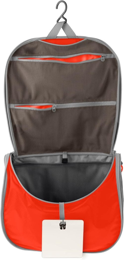 Sea to Summit Large Hanging Toiletry Bag - Travel Organizer for Men & Women | Spicy Orange