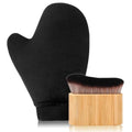 Skiennix 2-in-1 Tanning Mitts - Self Tanner Applicator & Brush Kit for Face & Body | Perfect for Lotion & Spray Tan