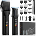 Skiennix Professional Hair Clippers - Cordless Beard Trimmer Kit with LED Display | Rechargeable Grooming Set (Black)