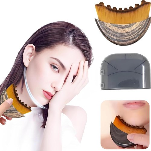 Lymphatic Contour Face Brush, Reducing Puffiness, Promoting Circulation Dry Brushing, Contouring Soothing Lymphatic Drainage Massage Brush for Face, Chin & Jawline Sculpting (2PCS)