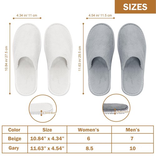 AQUEENLY 6 Pairs Disposable Slippers for Guests, Washable Spa Slippers House Slippers for Guests, Hotel Slipper Guest Slipper for Shoeless Home, Non Slip Indoor Slipper for Women Men
