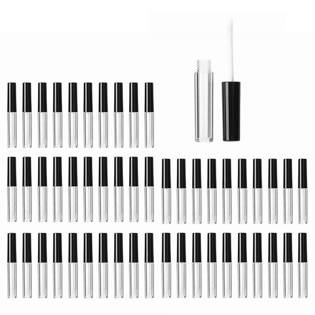 Yosoo123 50 pcs 1.3ml Lipstick Tube, Empty Transparent Clear Lip Gloss Tube DIY Small Lipstick Tube Cosmetic Container Empty Lip Gloss Bottle