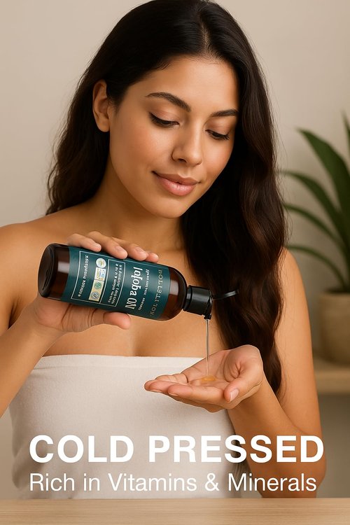 SOULSATION Organic Jojoba Oil for Skin, Hair & Face (16oz) | 100% Pure, Natural Cold Pressed