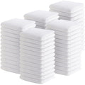 Buryeah 50 Pieces Cotton Washcloths 100% Ring Spun Cotton Wash Cloths Bulk Absorbent and Soft Feel White Towels for Bathroom, Spa, Gym and Face Cleaning (12 x 12 Inches)