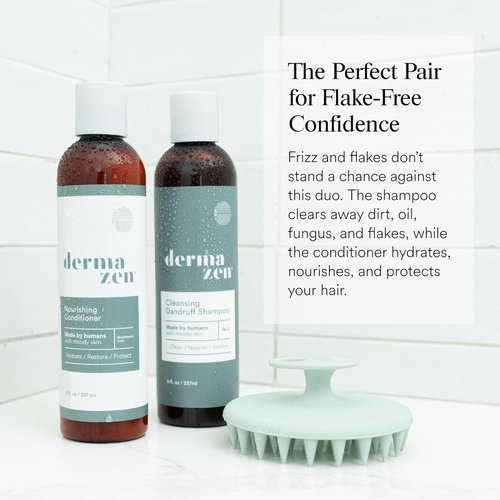 Dermazen Nourishing Conditioner for Dry Scalp - Steroid-Free & Malassezia-Safe | Hydrates & Smooths | 8 fl oz