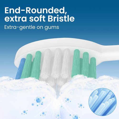 Harobey Replacement Toothbrush Heads 10 Pack Compatible with AquaSonic Black Series, Vibe Series Electric Toothbrush, White