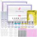 Eyelash Lift Kit Effectually, 2 Pack Eyelash & Eyebrow Perm Kit, Professional Semi-Permanent Eyelash Lash Curling Tools with Eye Shields, Pads Suitable for Salon Home (Pink)