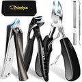 Toenail Clippers for Thick Toenails, Trimlyx Ingrown Toe Nail Clippers for Thick Nails for Seniors, Heavy Duty Nail Clippers for Men, Angled Head Large Toenail Clippers for Seniors 5Pcs