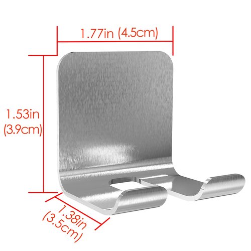 Linkidea 8 Pack Wall Mount Shower Razor Holder Bulk Pack, Wholesale Multi-Pack Self Adhesive Shaver Hooks, Stainless Steel Hanger Compatible with Vikings, Merkur Double Edge Safety Razor(Silver)