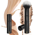 JILIER Retractable Kabuki Brush for Cream and Powder Face Makeup, Travel Makeup Brush Set, Perfect for Bronzer, Blush, and Other Face Makeup, make up brushes for women Cruelty-Free