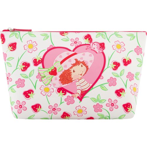 Concept One Strawberry Shortcake Women's Makeup Bag, Small Travel Cosmetic Zipper Pouch Organizer, Multi