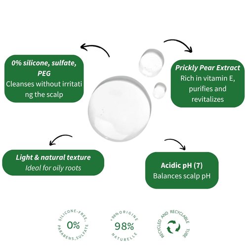 SHAERI Purifying Shampoo - Clarifying Formula for Normal to Oily Hair - Hydrates & Purifies - 6.76 oz