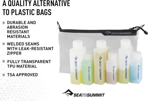 Sea to Summit Travel System - Clear Zip Pouch with TSA-Approved Bottles & Garment Mesh Bag