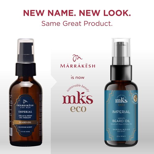 MKS Eco Imperial Beard Oil for Men - Sandalwood Scent | 2 Fl Oz - Moisturizes Skin & Adds Shine