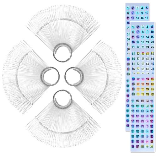 200pcs Nail Swatch Sticks with Number Stickers Display Stiletto Tips Clear Sample Sticks Practice Tips for Nail Techs Salon