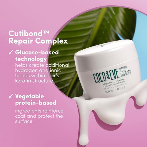 Coco & Eve Bond Therapy Pro Bond Hair Mask - Strengthening Treatment with Cutibond™ for Damaged Hair (7.17 fl oz)