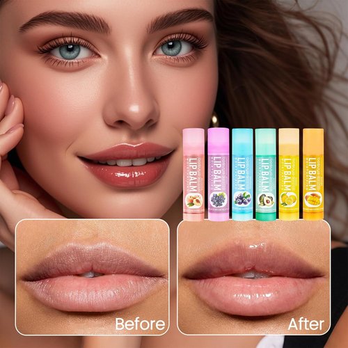 Skiennix Lip Balm Set - Gentle Hydration for Dry & Sensitive Lips | 6 Flavors for All-Day Moisture