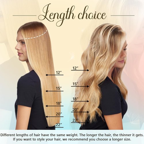 Newfeeling Light Brown Hair Extensions 15 Inch 75g Natural Straight 100% Real Human Hair #6 Chestnut Brown Hair Extensions