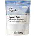 Sky Organics - Epsom Salt Bath Soak, 5 lbs - Magnesium Sulfate USP - 100% Pure, Medium Grain - Unscented - Soaking Bath Salts - Resealable Bag - Natural, Vegan & Cruelty Free - Self Care - Bath & Feet