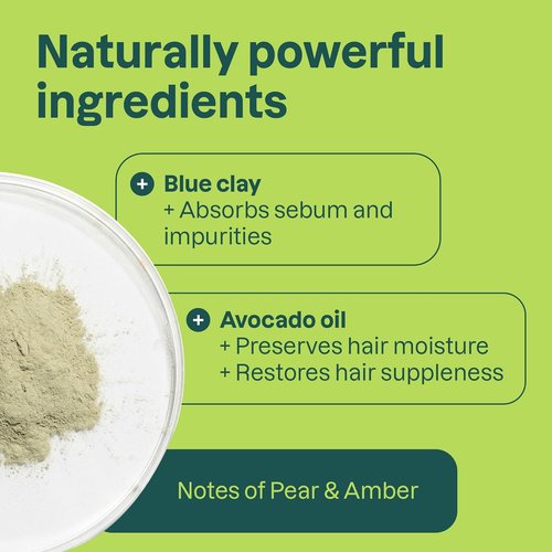 ATTITUDE Nourishing Shampoo Bar - Natural Avocado Oil & Blue Clay for Dry Hair | Vegan, EWG Verified, 4 Oz