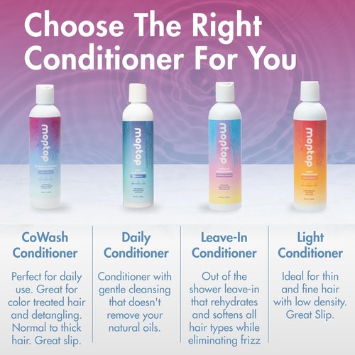 MopTop Cowash Cleansing Conditioner - Moisturizing Curly Hair Care, Frizz Control & Manageability | Citrus Medley, 8oz