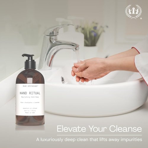 Muse Apothecary Hand Ritual - Nourishing Aromatic Hand Soap with Essential Oils - 16 oz Fleur du Lavender