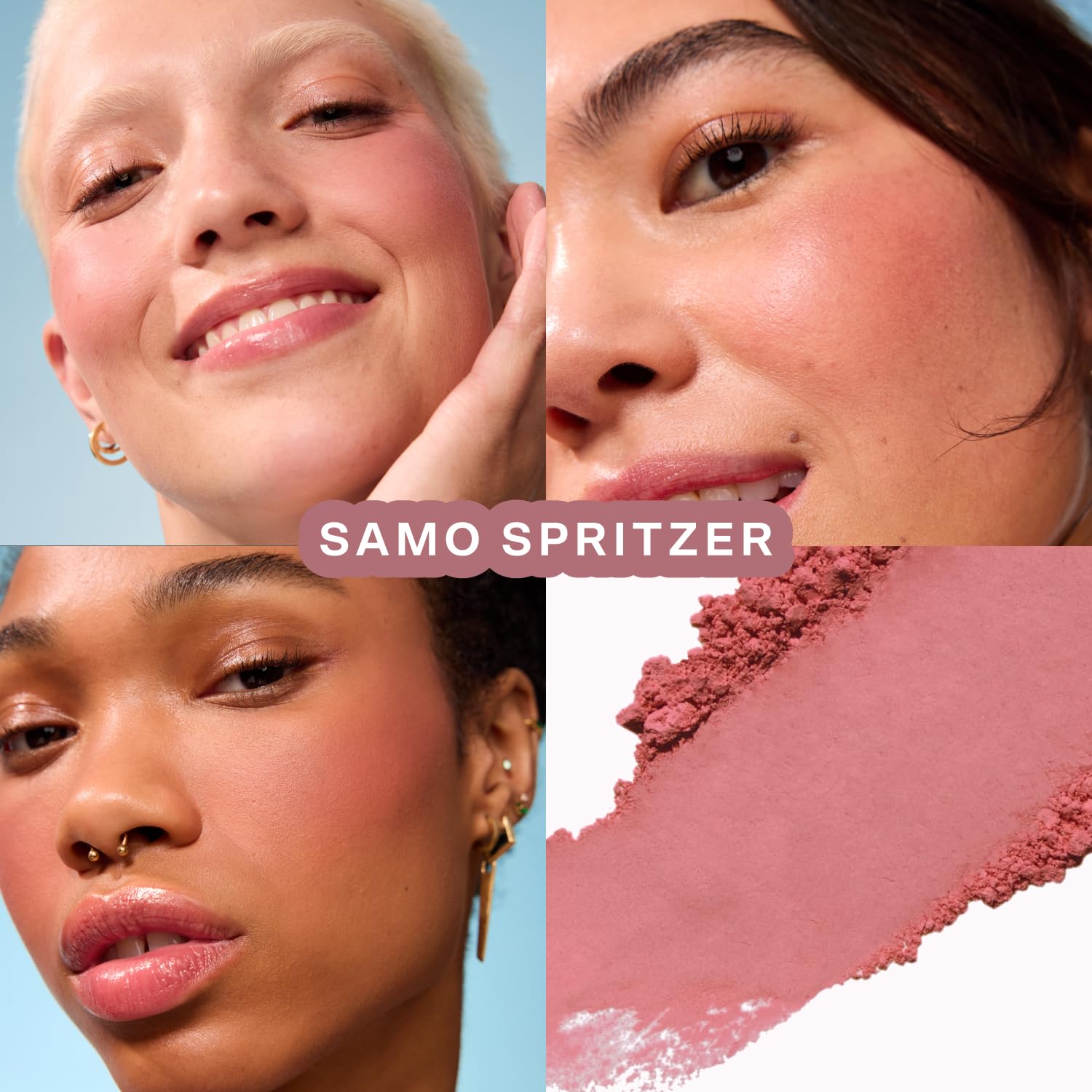 Tower 28 GetSet Matte Powder Blush - 12-Hour Long-Lasting, Talc-Free Formula for Sensitive Skin - Samo Spritzer (1.13 oz)