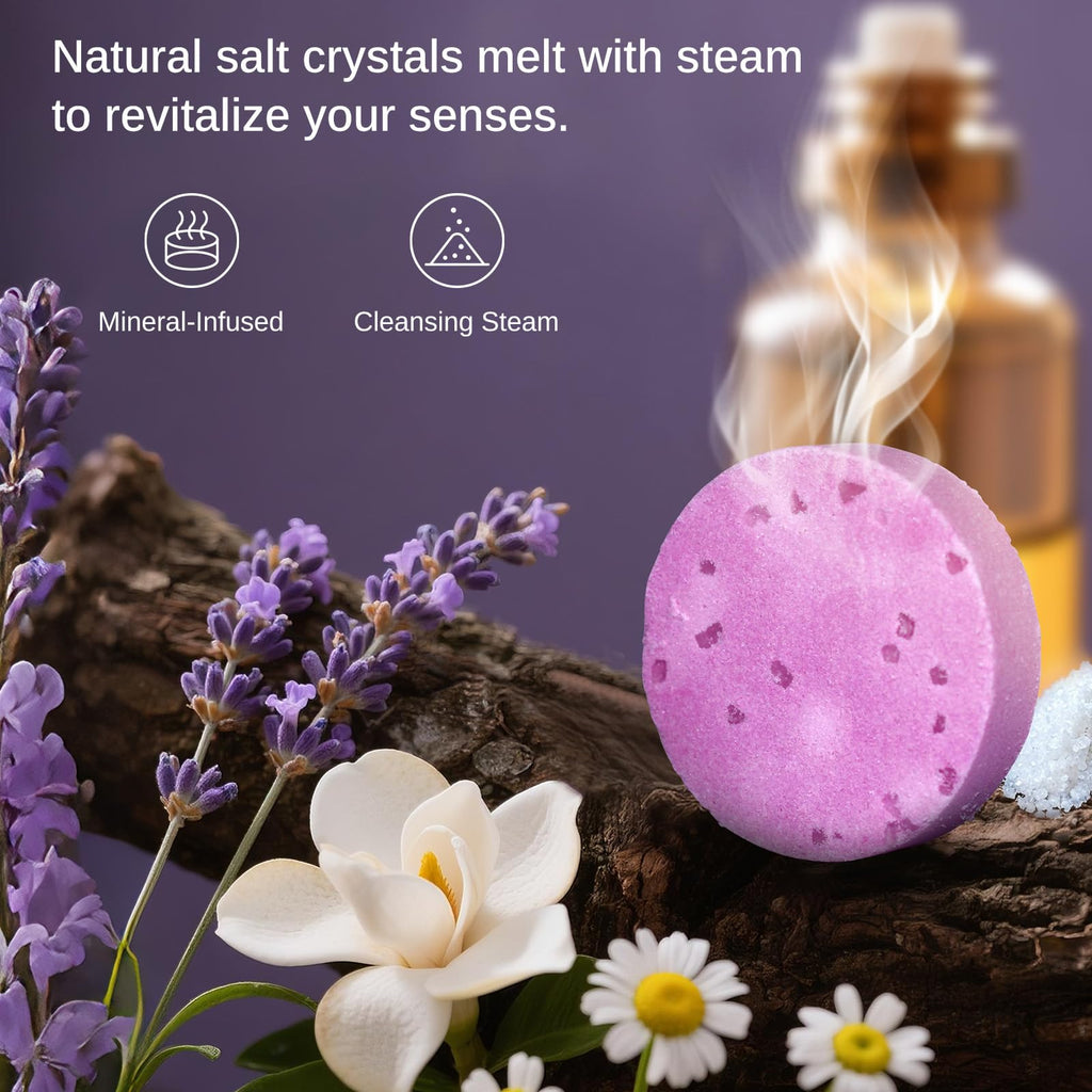 W&E Choice Shower Steamers Aromatherapy 8 Counts, Christmas Gifts for Women, Shower Bombs with Natural Essential Oils for Daily Relaxation & Stress Relief, Birthday Gifts for Wife, Mom