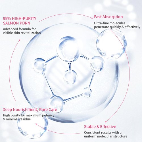 2-Pack Salmon DNA Serum | 99% Salmon DNA | Pink PDRN Serum Ampoule with Collagen, Glutathione & Hyaluronic Acid for Intense Firming, Repairing, Moisturizing & Radiant-Looking Skin, 0.05 fl.oz x 20e